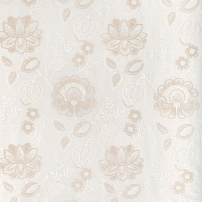 Samples and Purchasing available for Miramar Sheer - Ecru White By Lee Jofa | Summerland | Botanical & Floral Drapery Embroidery at Designer Wallcoverings and Fabrics