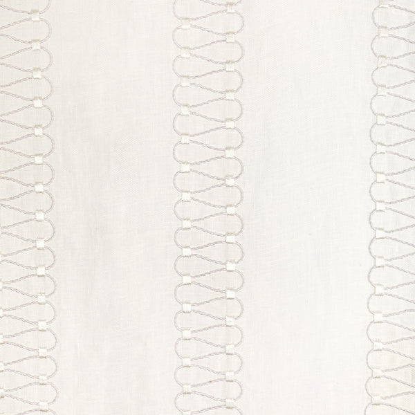 Alston Sheer - Ivory White By Lee Jofa | Summerland |Geometric Stripes Drapery Embroidery