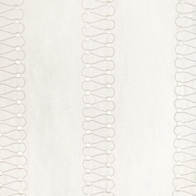 Alston Sheer - Ivory White By Lee Jofa | Summerland |Geometric Stripes Drapery Embroidery