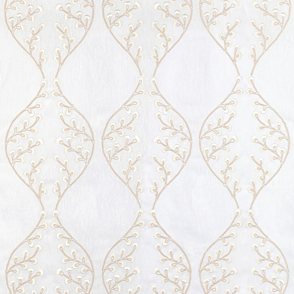Lillie Sheer - Ivory/Pearl White By Lee Jofa | Summerland |Botanical & Floral Lattice/Scrollwork Drapery Embroidery