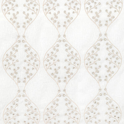 Samples and Purchasing available for Lillie Sheer - Ivory/Fog Grey By Lee Jofa | Summerland |Botanical & Floral Lattice/Scrollwork Drapery Embroidery at Designer Wallcoverings and Fabrics