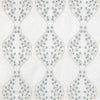 Lillie Sheer - Ivory/Blue Blue By Lee Jofa | Summerland |Botanical & Floral Lattice/Scrollwork Drapery Embroidery