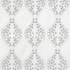 Samples and Purchasing available for Lillie Sheer - Ivory/Blue Blue By Lee Jofa | Summerland |Botanical & Floral Lattice/Scrollwork Drapery Embroidery at Designer Wallcoverings and Fabrics