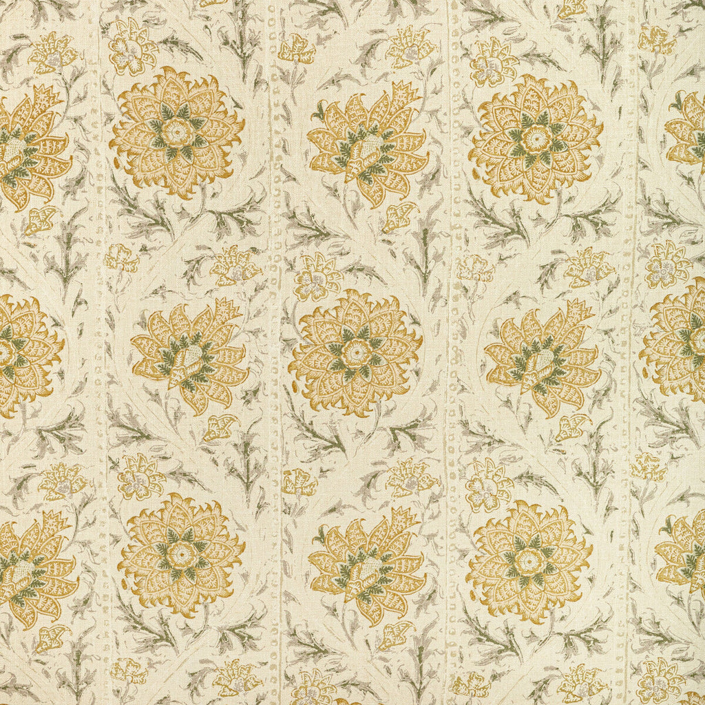Samples and Purchasing available for Calico Vine - Marigold Ivory By Lee Jofa | Sarah Bartholomew | Botanical & Floral Multipurpose Linen at Designer Wallcoverings and Fabrics