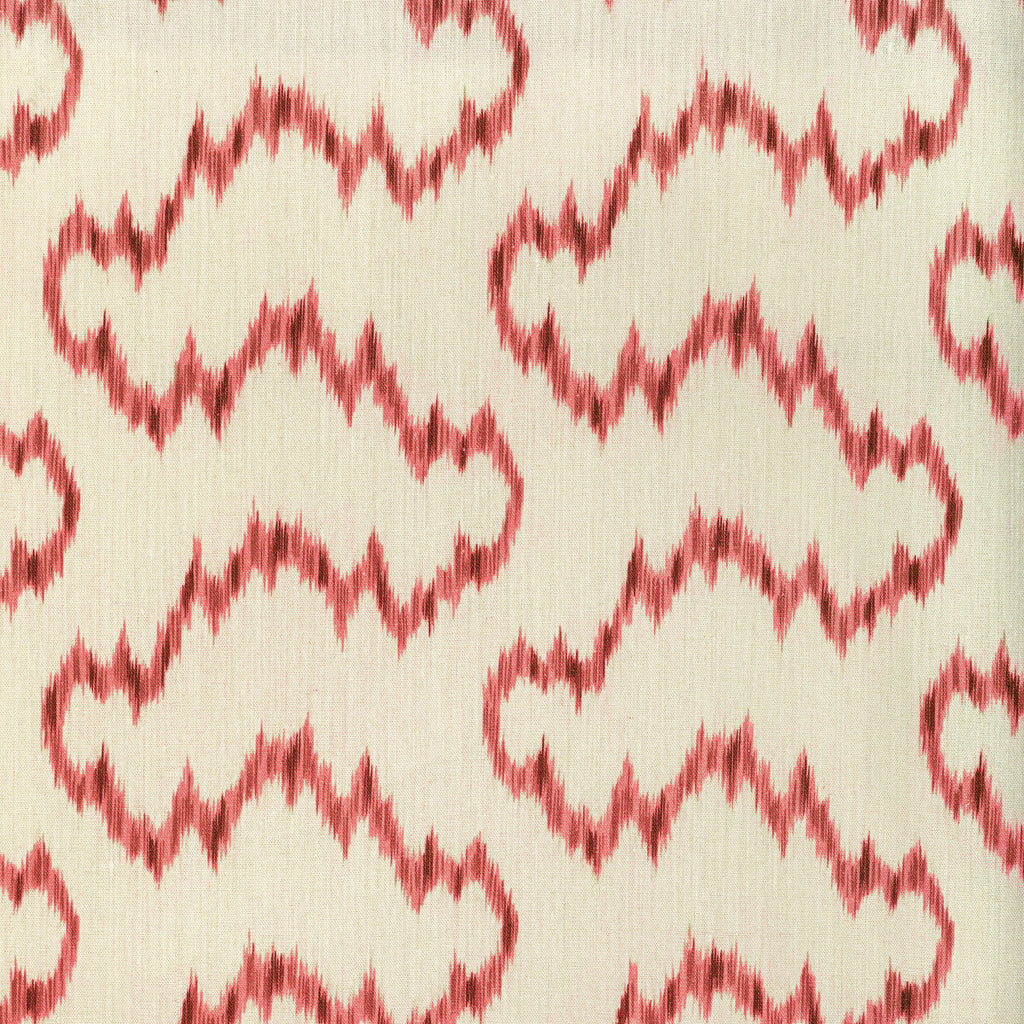 Samples and Purchasing available for Mallorcan Ikat - Berry Ivory By Lee Jofa | Sarah Bartholomew | Ikat/Southwest/Kilims Multipurpose Linen at Designer Wallcoverings and Fabrics