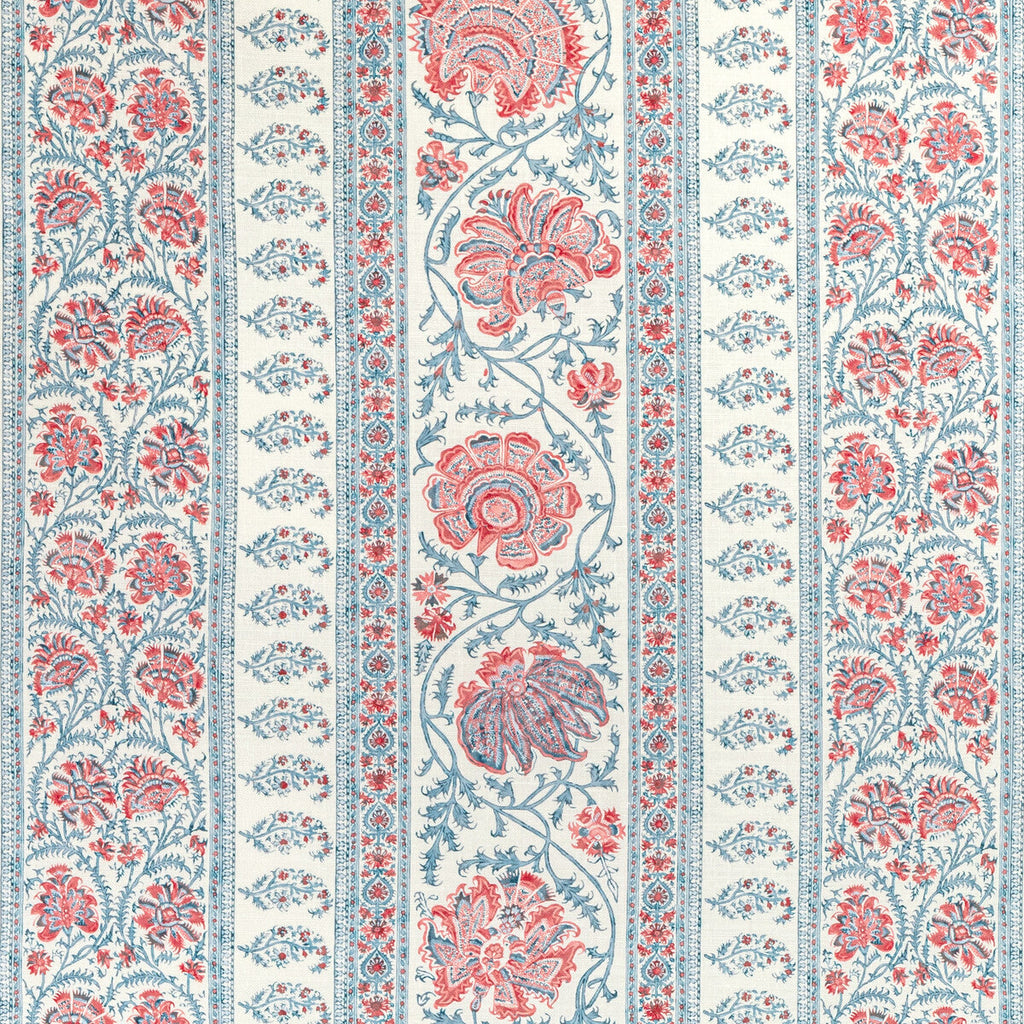 Samples and Purchasing available for Indiennes Stripe - Berry Ivory By Lee Jofa | Sarah Bartholomew |Paisley Stripes Multipurpose Linen at Designer Wallcoverings and Fabrics