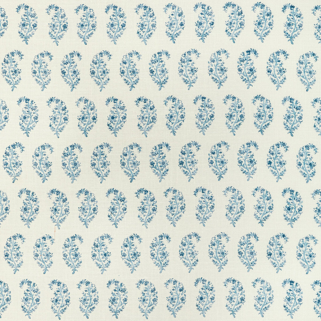 Samples and Purchasing available for Indiennes Paisley - Delft Ivory By Lee Jofa | Sarah Bartholomew | Paisley Multipurpose Linen at Designer Wallcoverings and Fabrics
