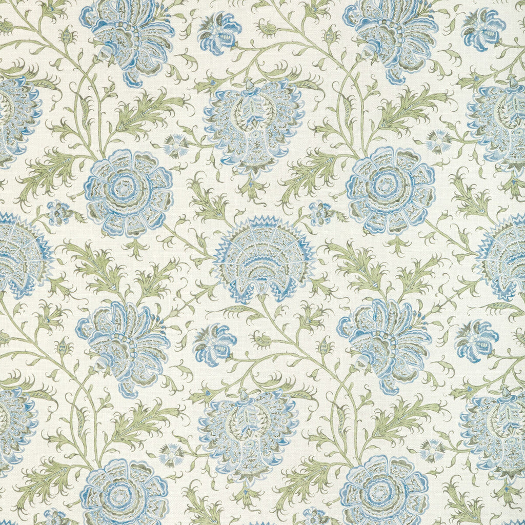 Samples and Purchasing available for Indiennes Floral - Sea Ivory By Lee Jofa | Sarah Bartholomew | Botanical & Floral Multipurpose Linen at Designer Wallcoverings and Fabrics