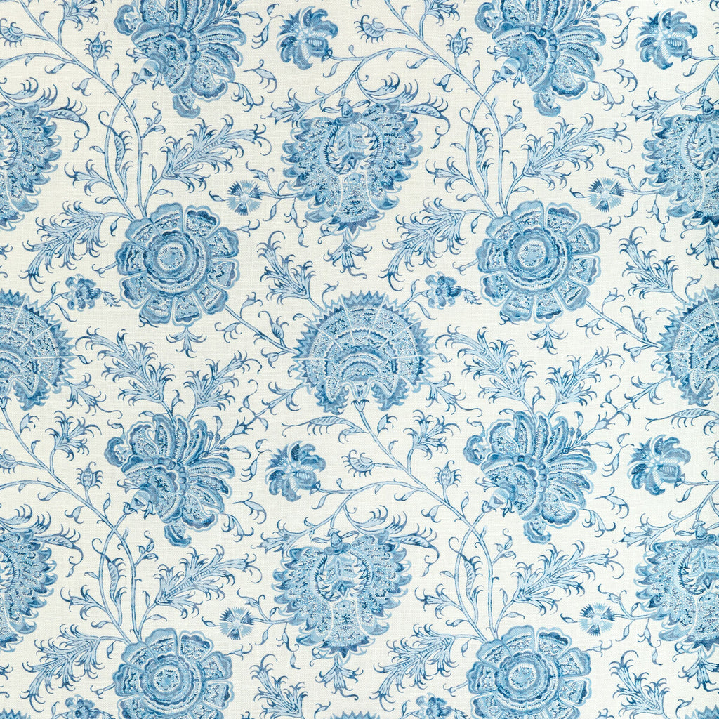 Samples and Purchasing available for Indiennes Floral - Delft Ivory By Lee Jofa | Sarah Bartholomew | Botanical & Floral Multipurpose Linen at Designer Wallcoverings and Fabrics