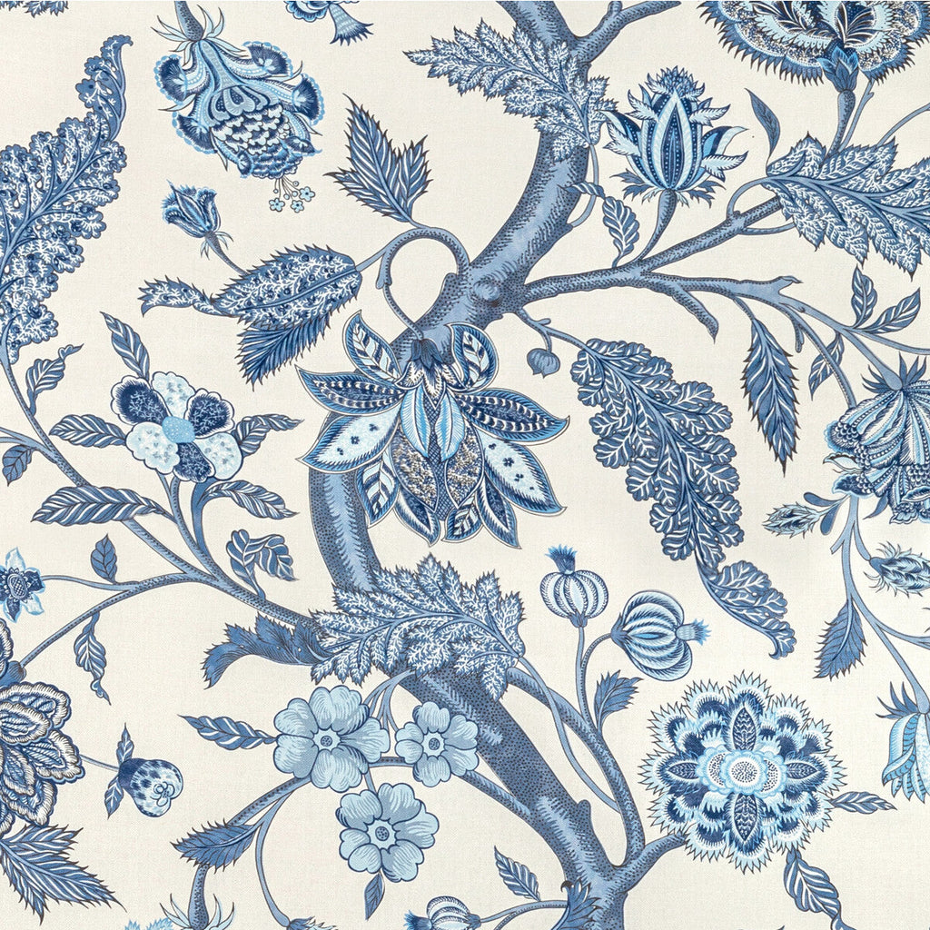 Samples and Purchasing available for Palampore Print - Delft Ivory By Lee Jofa | Sarah Bartholomew |Botanical & Floral Jacobeans Multipurpose Linen at Designer Wallcoverings and Fabrics