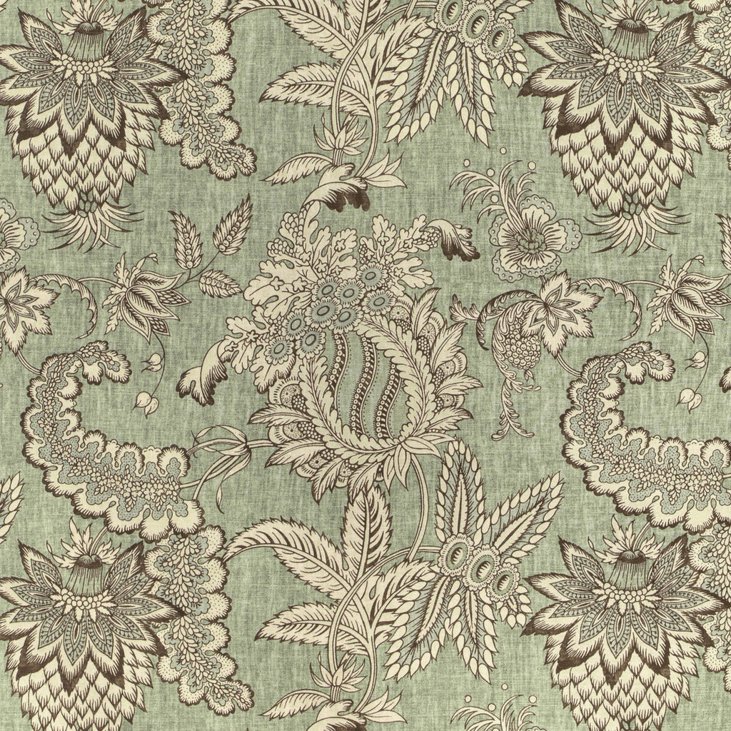 Samples and Purchasing available for Jennings Print - Green Sage By Lee Jofa | Bunny Williams Arcadia |Botanical & Floral  Multipurpose Print at Designer Wallcoverings and Fabrics