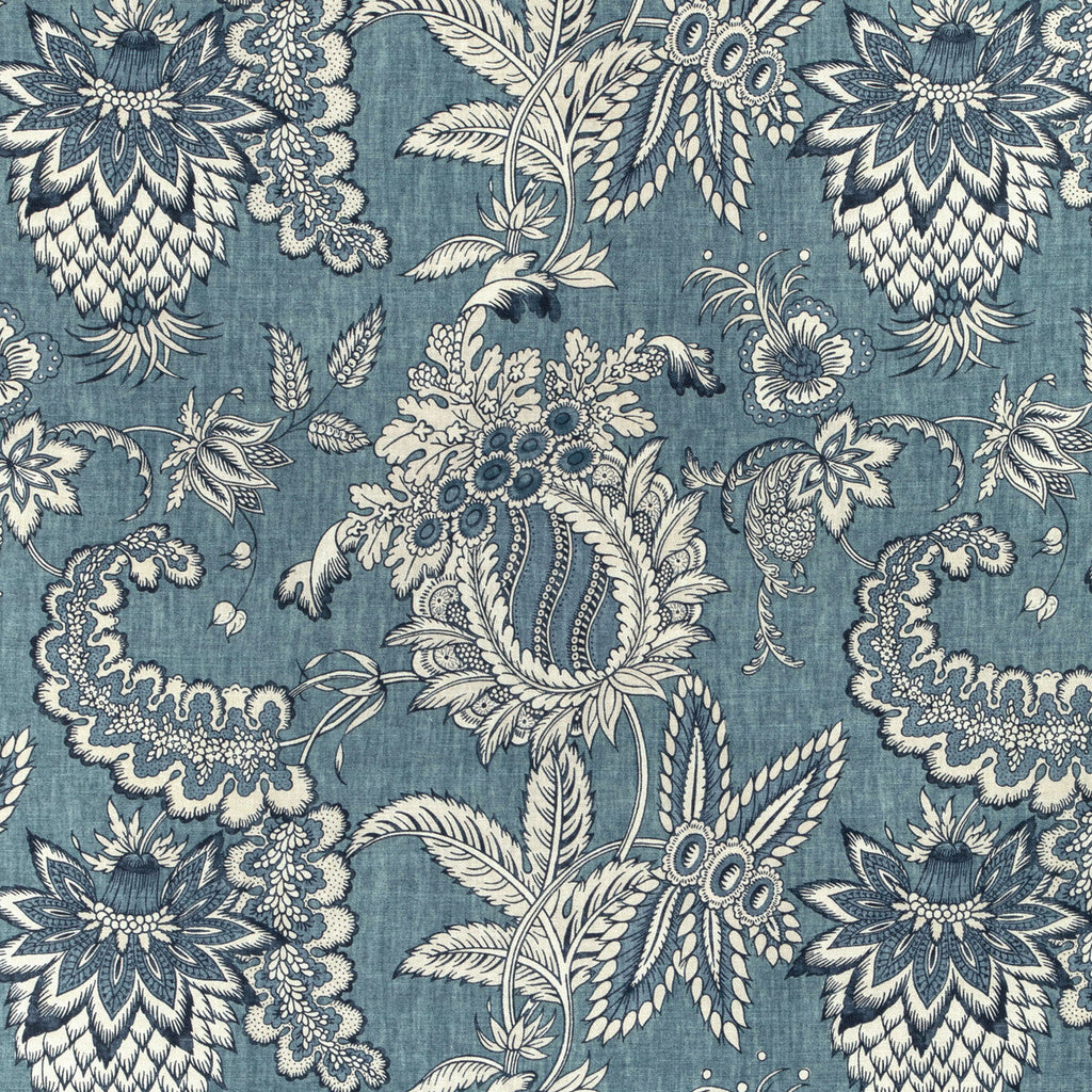 Samples and Purchasing available for Jennings Print - Blue Blue By Lee Jofa | Bunny Williams Arcadia |Botanical & Floral  Multipurpose Print at Designer Wallcoverings and Fabrics