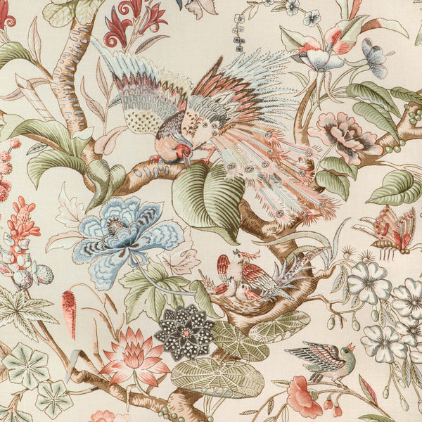 Greenfield Print - Spring Red By Lee Jofa | Bunny Williams Arcadia |Animal/Insects Botanical & Floral Multipurpose Print