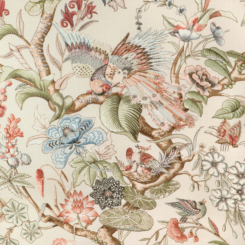 Samples and Purchasing available for Greenfield Print - Spring Red By Lee Jofa | Bunny Williams Arcadia |Animal/Insects Botanical & Floral Multipurpose Print at Designer Wallcoverings and Fabrics