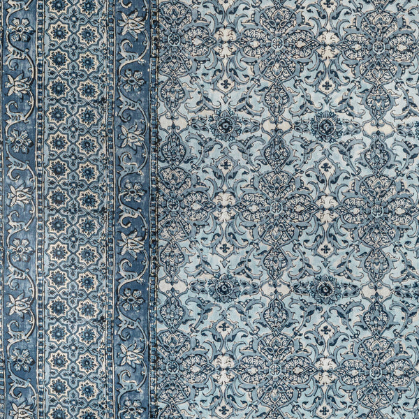 Palmer Print - Delft Blue By Lee Jofa | Bunny Williams Arcadia |Lattice/Scrollwork Medallion / Suzani / Persian Multipurpose Print