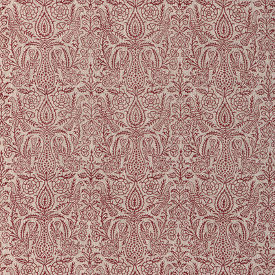 Haven Handblock - Ruby Red By Lee Jofa | Clare Prints | Botanical & Floral Multipurpose Print