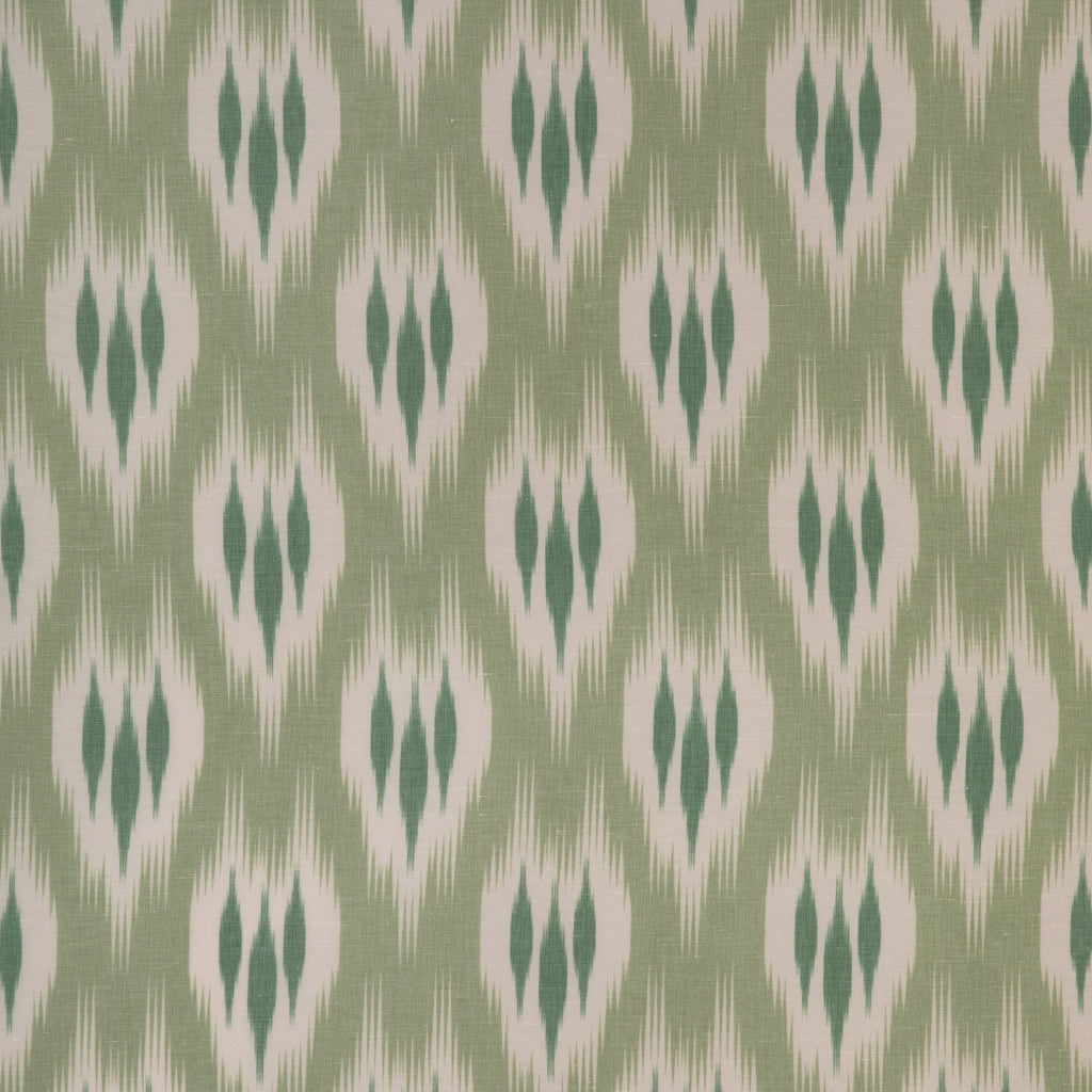 Clare Print - Moss Green By Lee Jofa | Clare Prints |Geometric Ikat/Southwest/Kilims Drapery Print
