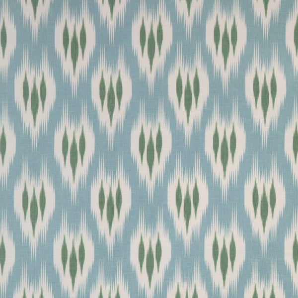Clare Print - Sea Teal By Lee Jofa | Clare Prints |Geometric Ikat/Southwest/Kilims Drapery Print
