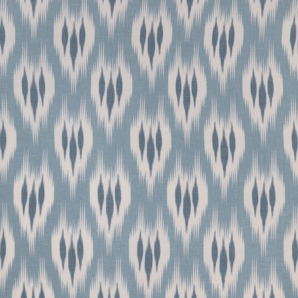 Clare Print - Marine Blue By Lee Jofa | Clare Prints |Geometric Ikat/Southwest/Kilims Drapery Print