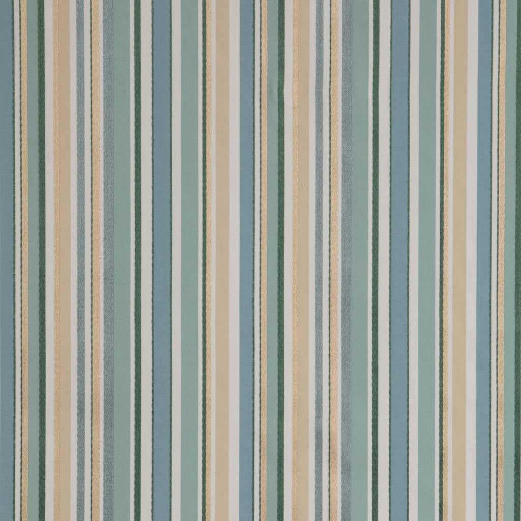 Henner Emb - Mist Multi By Brunschwig & Fils | Folio Francais |Global Stripes Multipurpose Embroidery