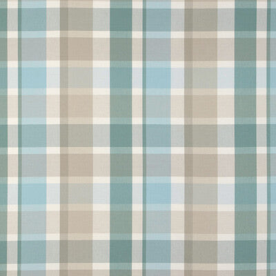 Fisher Plaid - Sky/Stone Light Blue By Lee Jofa | Highfield Stripes And Plaids | Plaid / Check Multipurpose