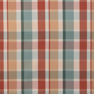 Fisher Plaid - Teal/Spice Rust By Lee Jofa | Highfield Stripes And Plaids | Plaid / Check Multipurpose