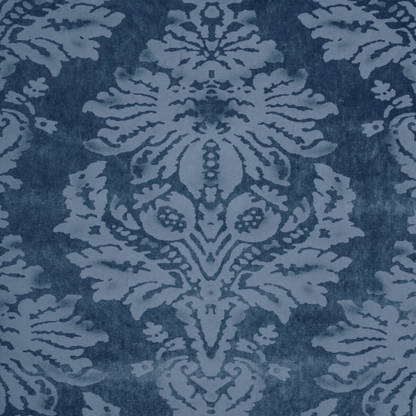 Parham Velvet - Azure Indigo By Lee Jofa | Barwick Velvets | Damask Upholstery Print