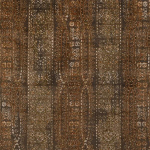 Brympton Velvet - Umber Brown By Lee Jofa | Barwick Velvets |Paisley Stripes Upholstery Print