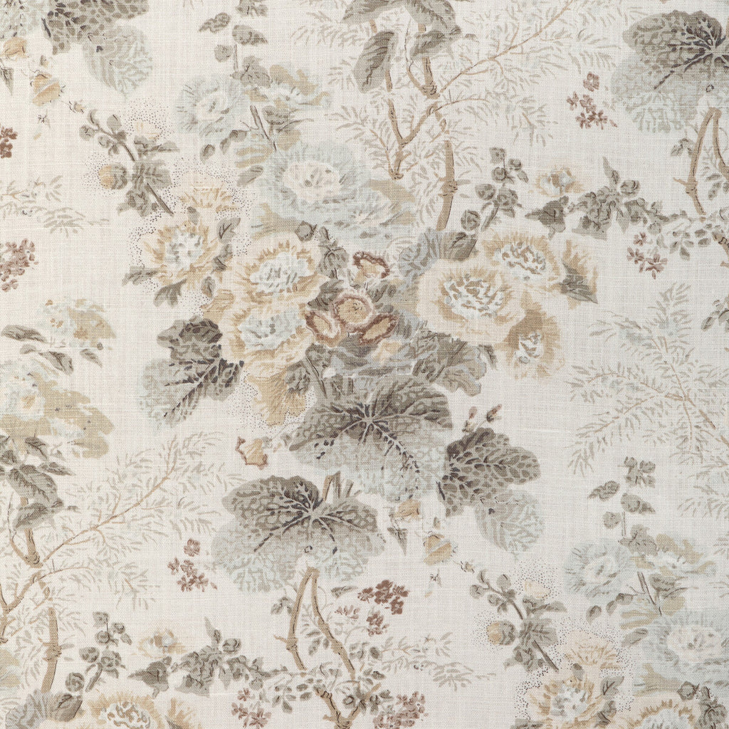 Samples and Purchasing available for Althea Linen - Stone Grey By Lee Jofa | Lee Jofa 200 |Botanical & Floral  Multipurpose Print at Designer Wallcoverings and Fabrics