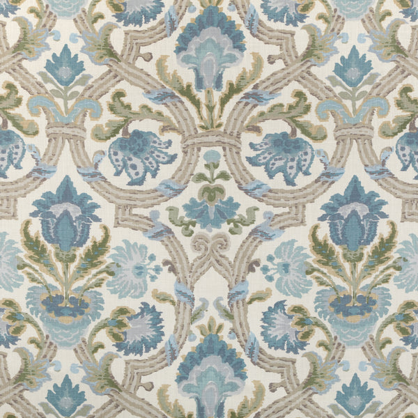Wesserling Print - Indigo Dark Blue By Brunschwig & Fils | Folio Francais | Damask Multipurpose Print