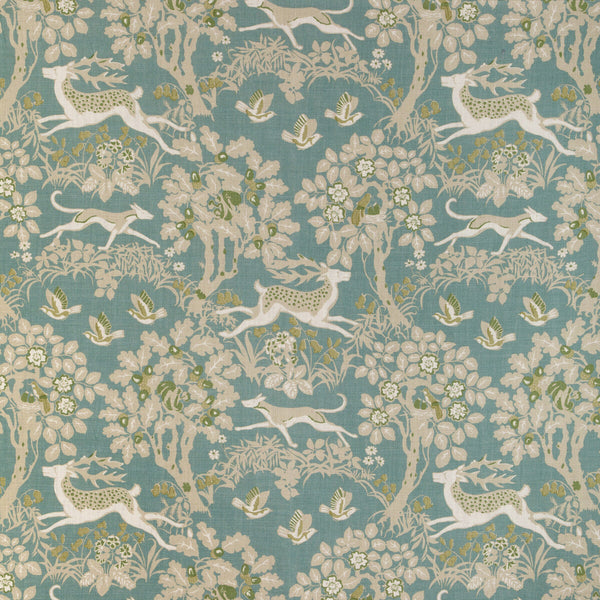 Mille Fleur Print - Lake Blue By Lee Jofa | Lee Jofa 200 |Animal/Insects Flora & Fauna Multipurpose Print