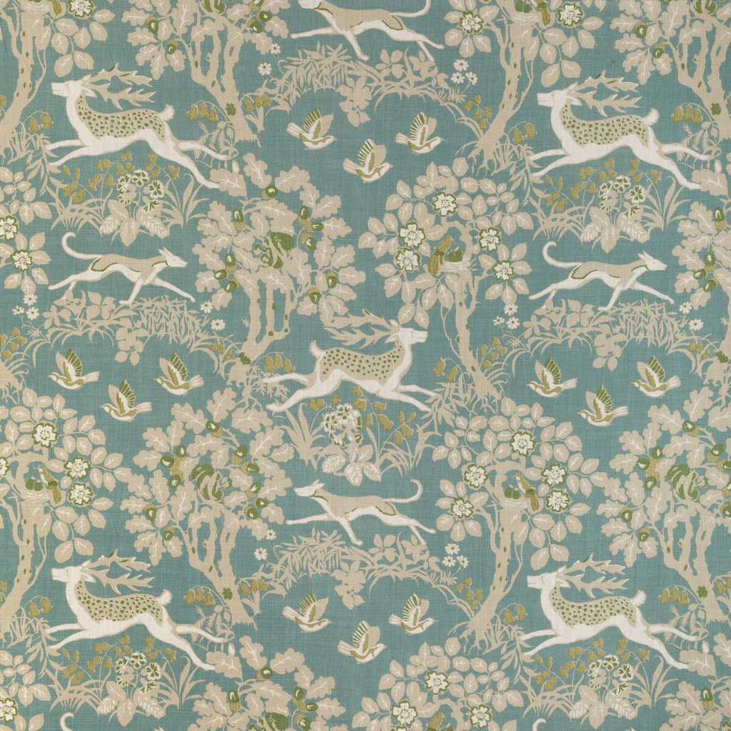 Samples and Purchasing available for Mille Fleur Print - Lake Blue By Lee Jofa | Lee Jofa 200 |Animal/Insects Flora & Fauna Multipurpose Print at Designer Wallcoverings and Fabrics