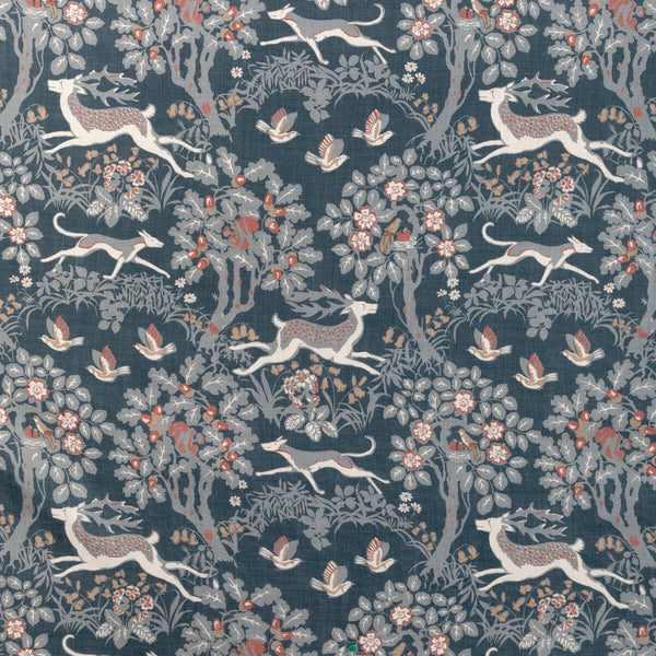 Mille Fleur Print - Denim Blue By Lee Jofa | Lee Jofa 200 |Animal/Insects Flora & Fauna Multipurpose Print