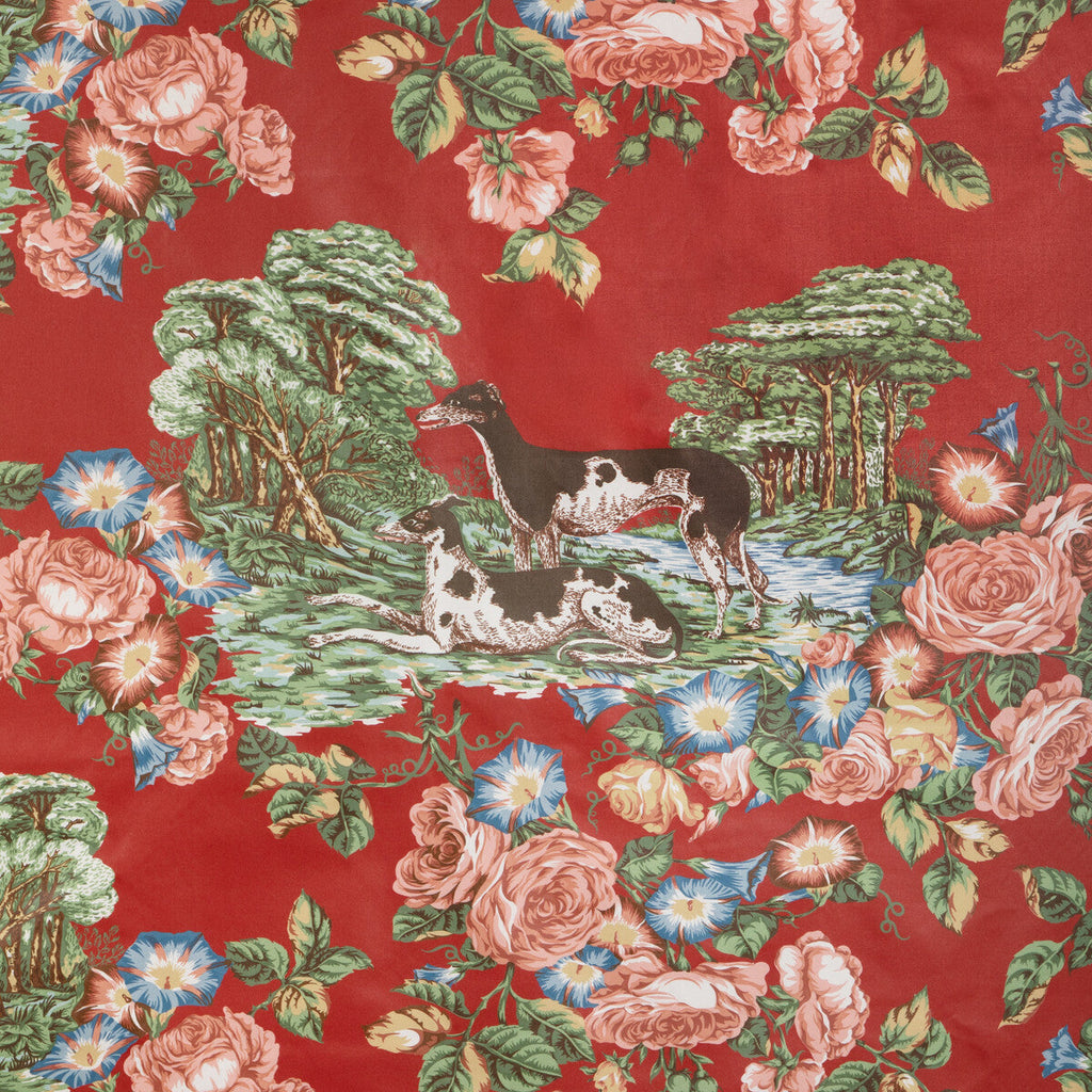 Samples and Purchasing available for Whippets Cotton - Red Red By Lee Jofa | Lee Jofa 200 |Animal/Insects Novelty Drapery Print at Designer Wallcoverings and Fabrics