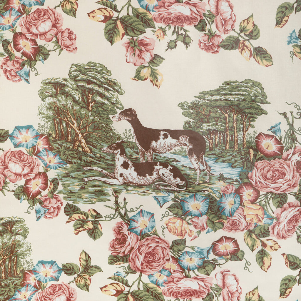 Samples and Purchasing available for Whippets Cotton - Ivory White By Lee Jofa | Lee Jofa 200 |Animal/Insects Novelty Drapery Print at Designer Wallcoverings and Fabrics