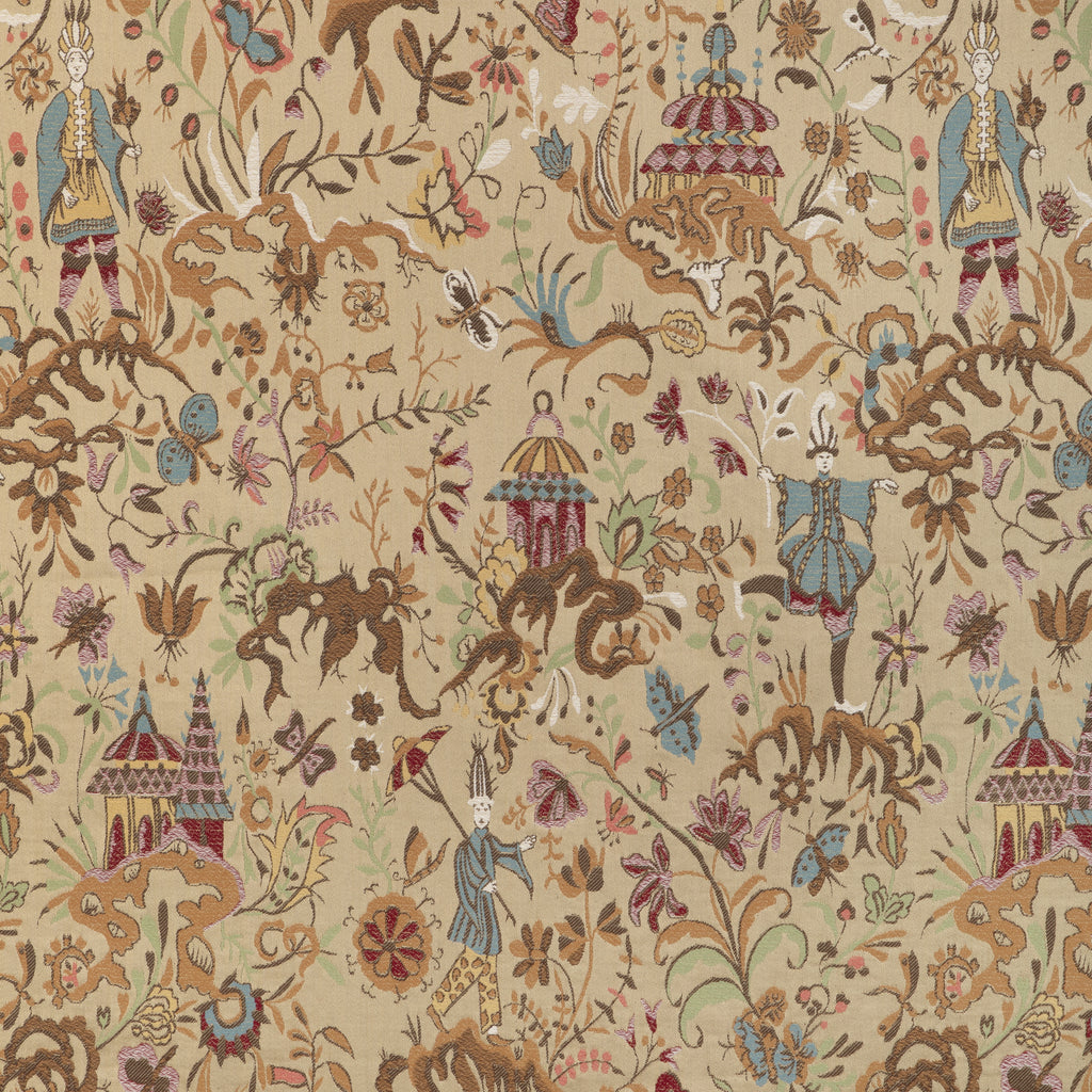 Mira Print - Orange Orange By Brunschwig & Fils | Summer Palace |Geometric Small Scale Multipurpose Print
