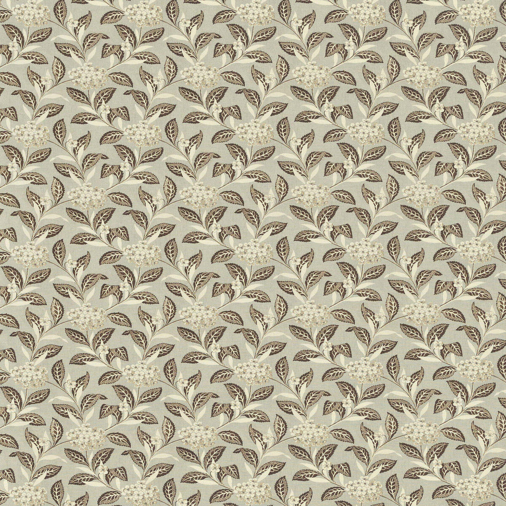 Samples and Purchasing available for Ortensia - Brown On Celadon Brown By Lee Jofa | Paolo Moschino Garden Ii |Botanical & Floral  Multipurpose Print at Designer Wallcoverings and Fabrics