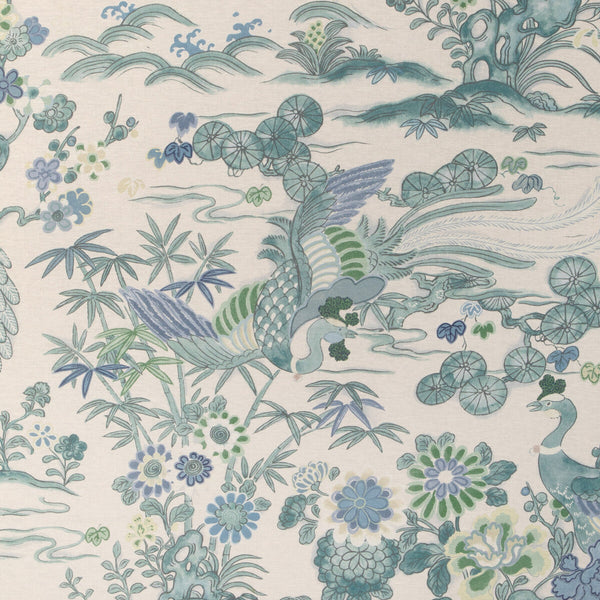 Sakura Print - Teal Teal By Lee Jofa | Garden Walk |Chinoiserie Botanical & Floral Multipurpose Print