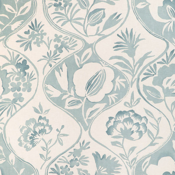 Calathea Print - Aqua Turquoise By Lee Jofa | Garden Walk |Botanical & Floral Lattice/Scrollwork Multipurpose Print