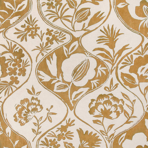 Calathea Print - Gold Gold By Lee Jofa | Garden Walk |Botanical & Floral Lattice/Scrollwork Multipurpose Print