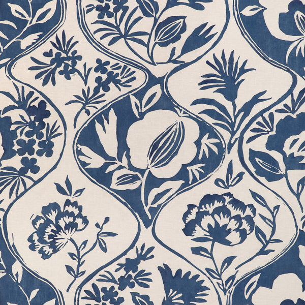 Calathea Print - Indigo Blue By Lee Jofa | Garden Walk |Botanical & Floral Lattice/Scrollwork Multipurpose Print
