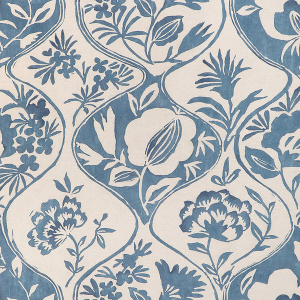 Calathea Print - Blue Blue By Lee Jofa | Garden Walk |Botanical & Floral Lattice/Scrollwork Multipurpose Print