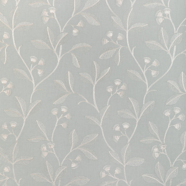Iris Embroidery - Aqua Turquoise By Lee Jofa | Garden Walk | Botanical & Floral Drapery Embroidery