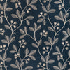 Samples and Purchasing available for Iris Embroidery - Midnight Blue By Lee Jofa | Garden Walk | Botanical & Floral Drapery Embroidery at Designer Wallcoverings and Fabrics