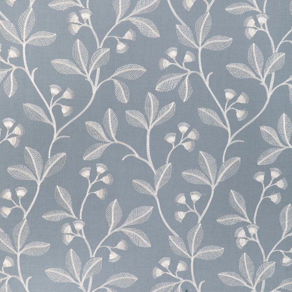 Iris Embroidery - Blue Blue By Lee Jofa | Garden Walk | Botanical & Floral Drapery Embroidery