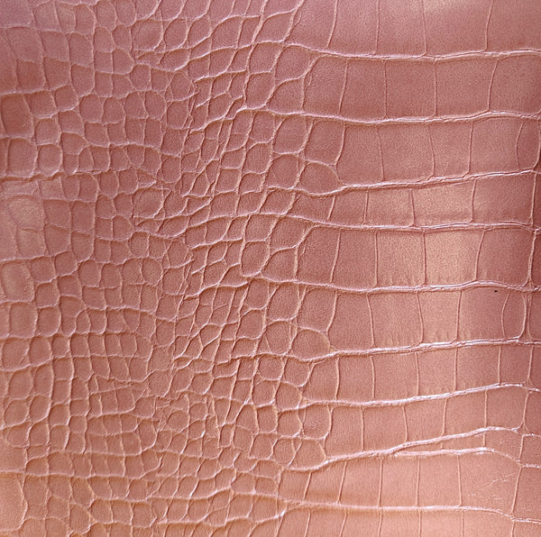 Le Embossed Croc Vara | Vegan Leather |  Pink
