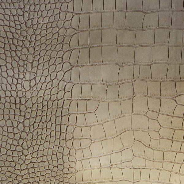 Le Embossed Croc Suse | Vegan Leather |  Stallion Brown