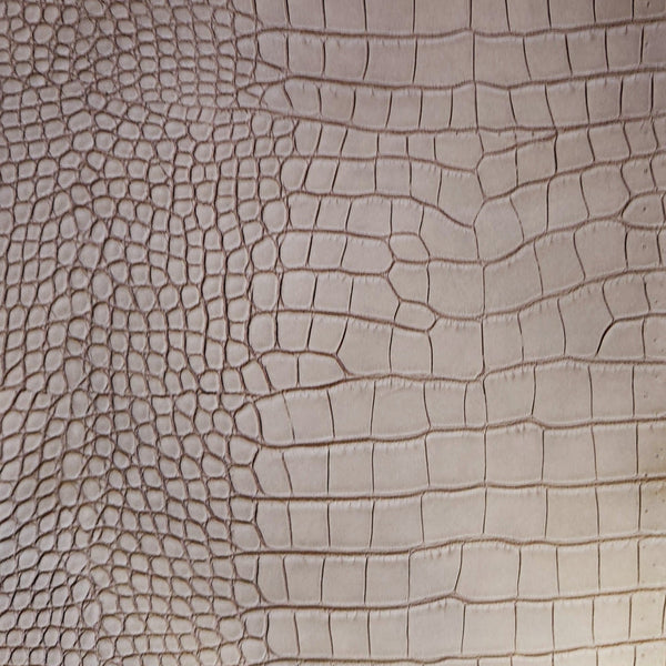 Le Embossed Croc Suse | Vegan Leather |  Taupe Grey
