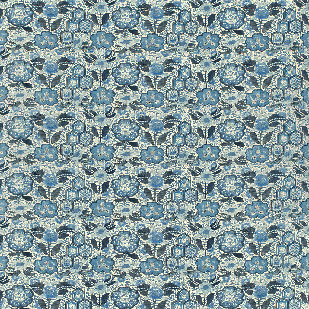 Samples and Purchasing available for Imari I - Blue Blue By Lee Jofa | Paolo Moschino 2024 |Botanical & Floral Global Multipurpose Print at Designer Wallcoverings and Fabrics