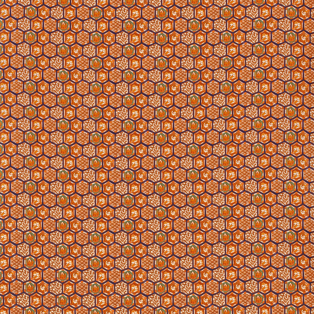 Samples and Purchasing available for Imari Ii - Orange Orange By Lee Jofa | Paolo Moschino 2024 |Global Geometric Multipurpose Print at Designer Wallcoverings and Fabrics